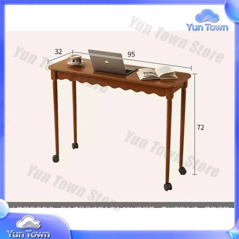French Vintage Solid Wood Retractable Desk for Small Apartment Bedroom Study Room Home Office Use Second Hand Simple Folding