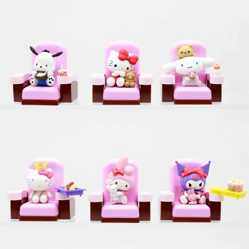 

Sanrio Watching Film Theater Cinema Scene Figures Blind Box Hello Kitty My Melody Kuromi Table Decoration Kids Birthday Gifts