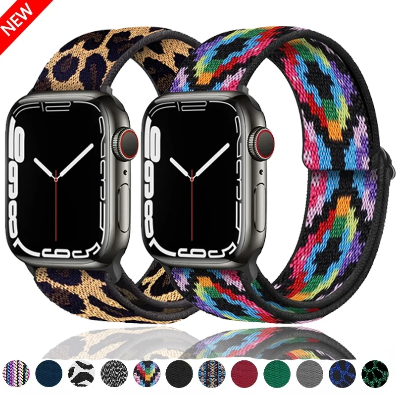 Nylon-Schlaufenarmband für Apple Watch Ultra 49 mm, verstellbares, bequemes Armband, iWatch 11 10 9 8 7 6 5 4 SE 45/41/42/46/40/44 mm Band