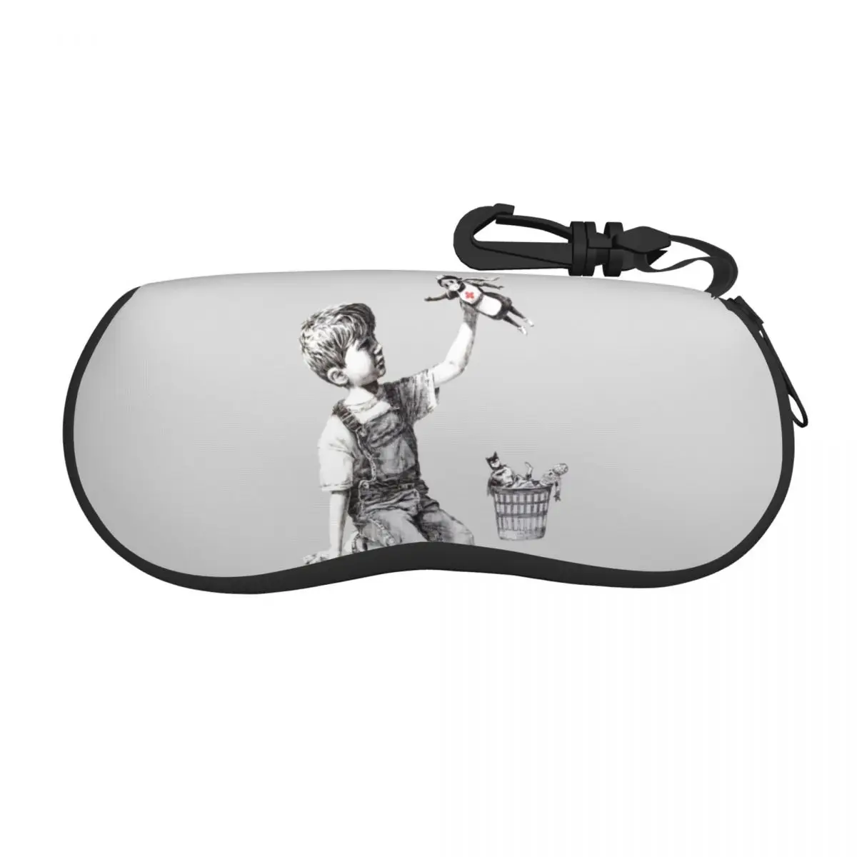 

Game Changer Shell Eyeglasses Case Women Men Cute Banksy Street Graffiti Pop Art Glasses Case Sunglasses Box Pouch