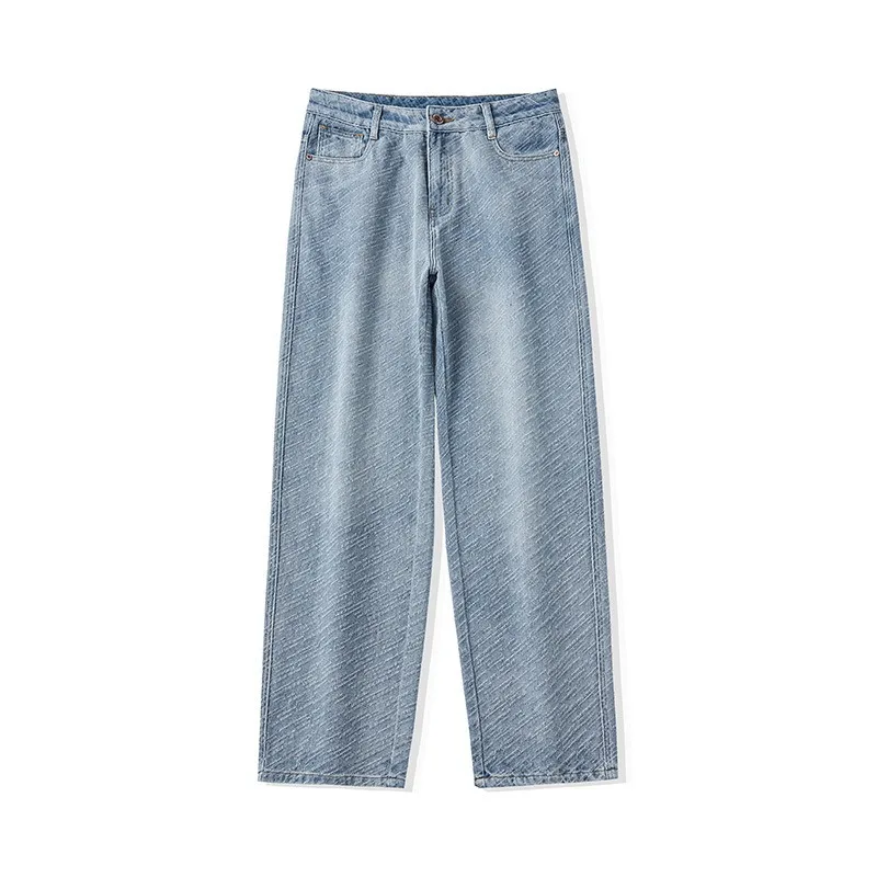 

Sag Star Print Jeans Young Men Fashion Brand Ins Loose Wide-leg Pants Male Adult Gentleman Comfortable Loose Senior High-end