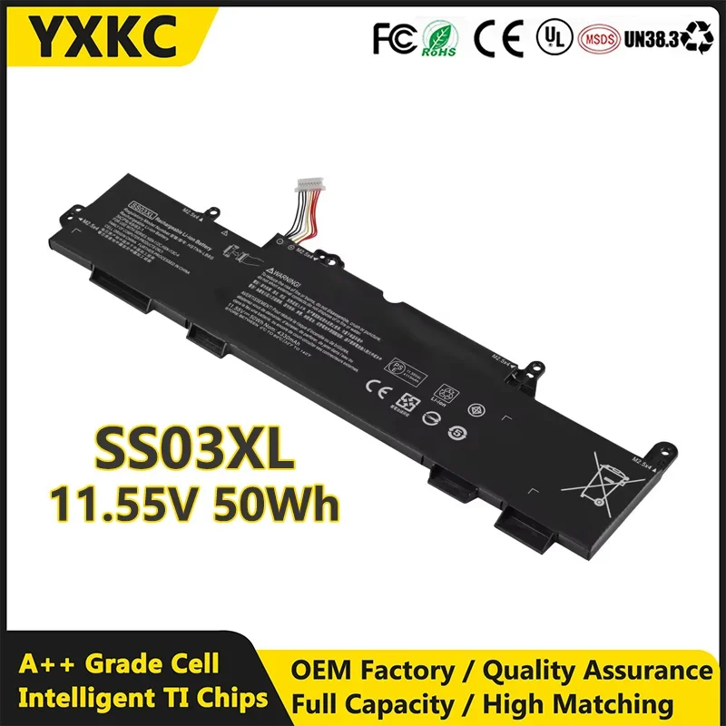 YXKC SS03XL 11.55V 50Wh Li-ion Rechargeable Battery for HP EliteBook 730 745 840 ZBOOK 14U G5 933321-855 HSTNN-LB8G Batteries