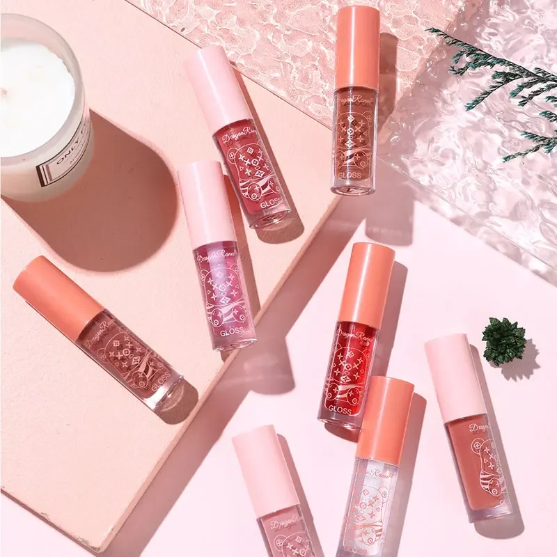 4 PCS Lip Ink Oil Set Hydrating Lip Gloss Pack Kit Moisturizer Waterproof Lip Tint Korean Makeup For Women Cosmetics