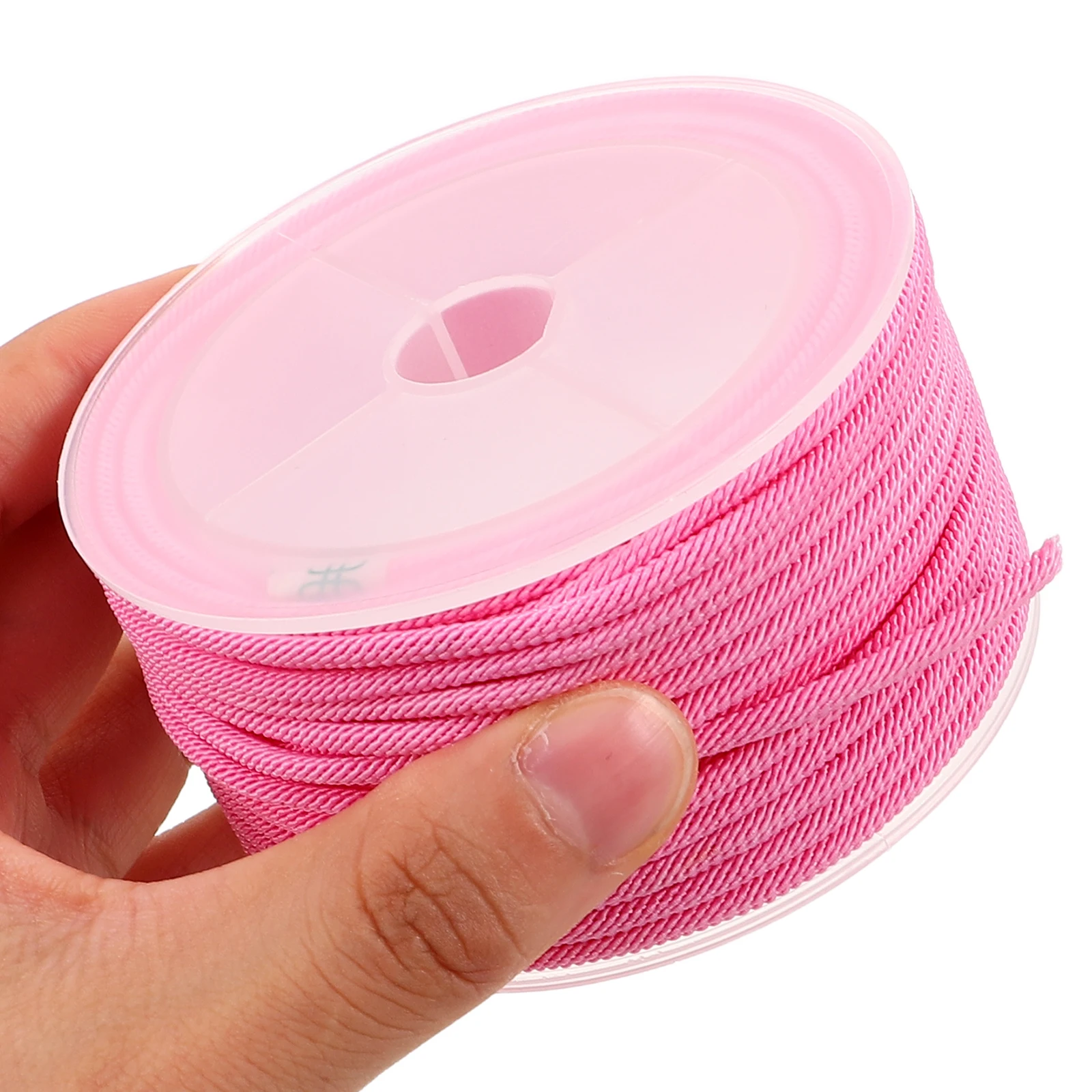 

1 Roll 2Mm Pink Braided Beading Cord String For Jewelry Making Necklaces Macrame Crafts Ornament Lanyard