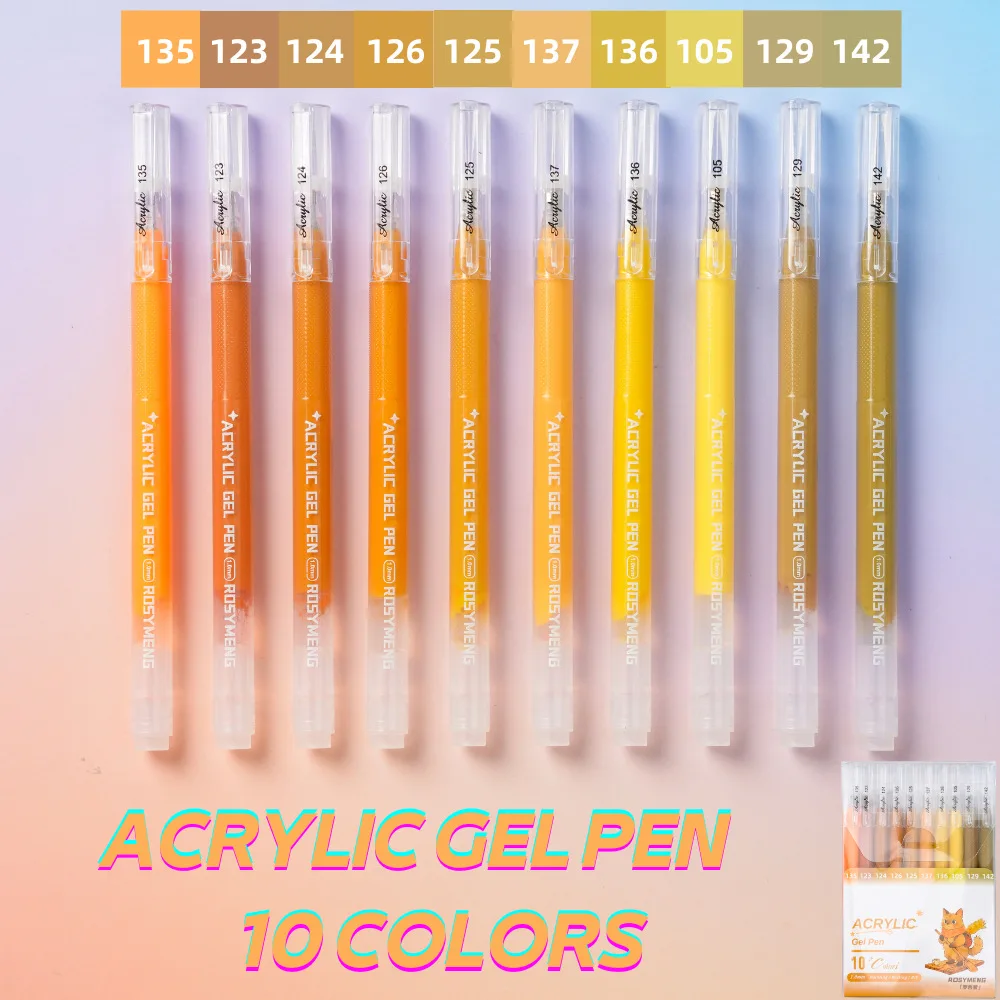 ROSYMENG 10/160 Kleuren Gelpennen, Acrylverf Handboek Pen Set, Multicolor Neutrale Pen, Schrijf- en Tekenmarkers voor Studenten