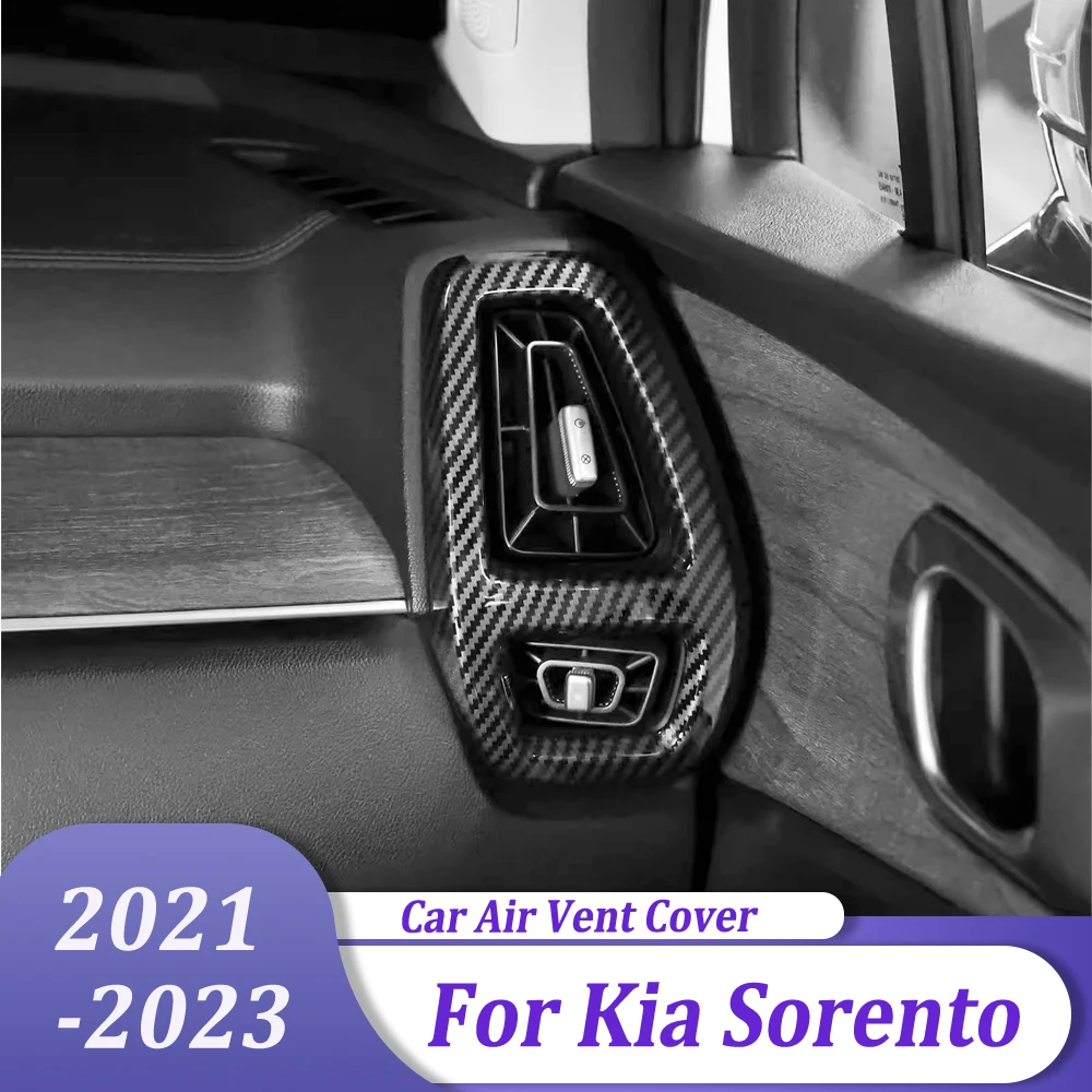 

Carbon Fiber Front Side Air Condition Outlet Vent Cover Trim Car Styling Interior Accessories For Kia Sorento 2021 2022 2023