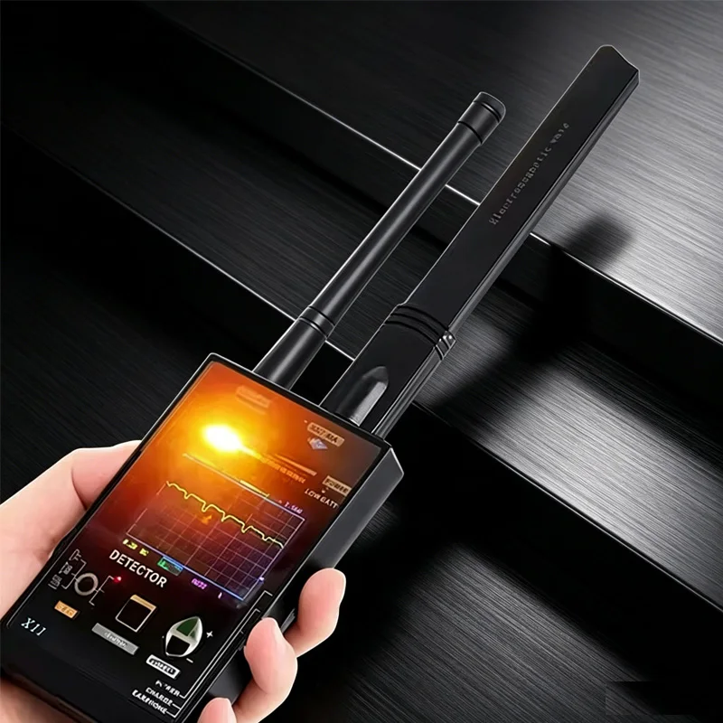 

Профессиональный детектор X11 для обнаружения скрытых устройств, 1МГц-12ГГц, для поиска скрытых камер, GPS-трекеров и прослушивающих устройств, время работы 8-15 часов