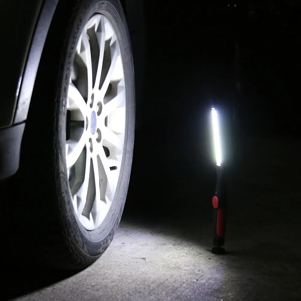 COB ไฟฉาย LED IP44 กันน้ําการตรวจสอบ COB ไฟฉาย 1800mAh ซ่อมรถยนต์ไฟทํางานสําหรับ Camping กลางแจ้งใช้