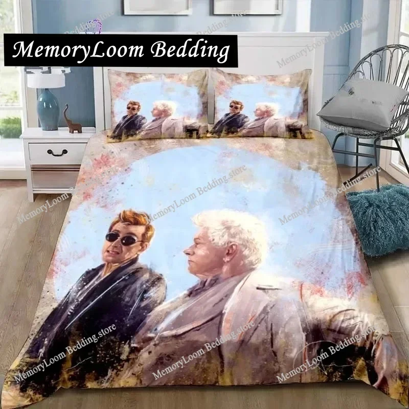 Good Omens Love Bedding Set Single Twin Full Queen King Size Bed Set Adult Kid Bedroom Bedding Gift Home Textileextile