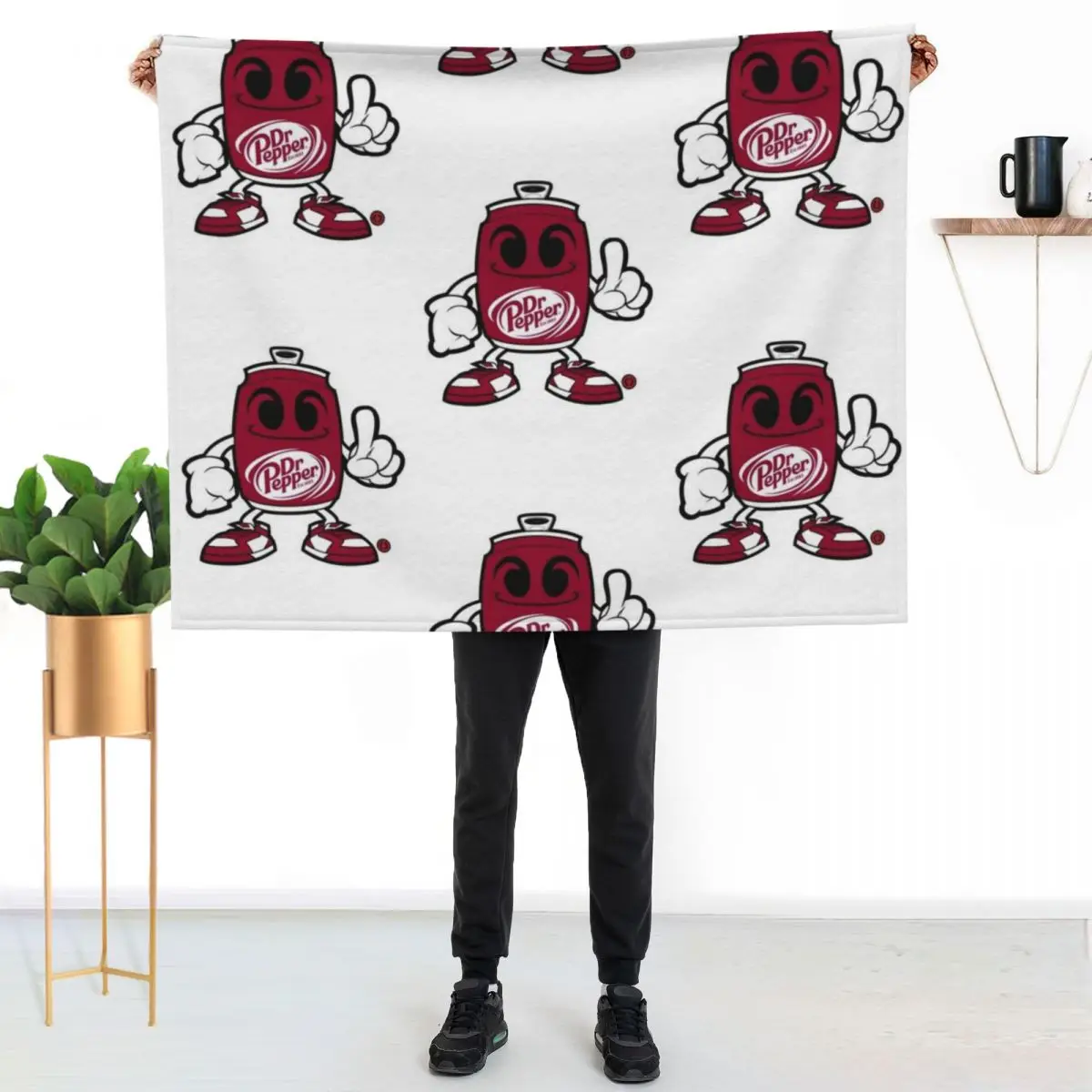 dr pepper Throw Blanket Soft Plaid Soft Plush Plaid decorative Luxury Designer Hairys Flannel Blankets