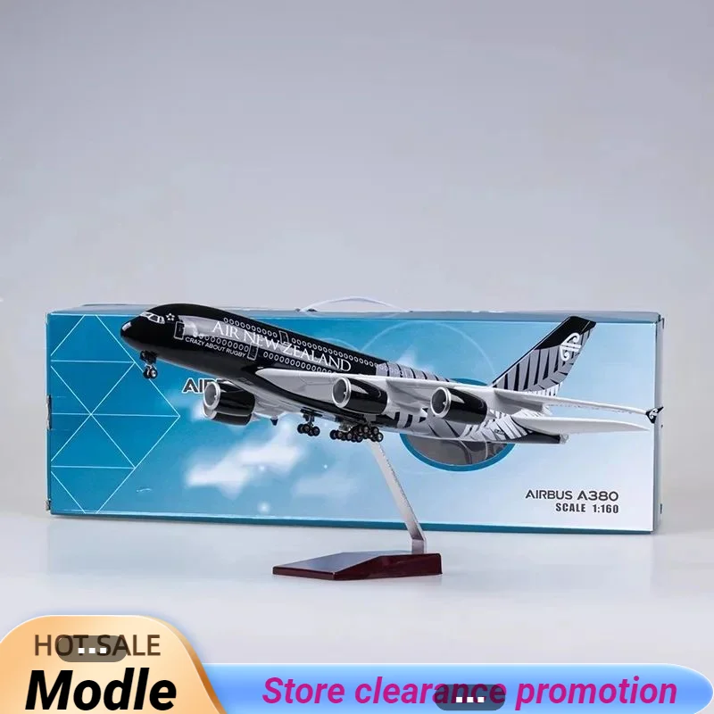 

New 47CM A380 Newzealand Aircraft New Zealand Airlines Model W Light and Wheel Landing Gear Diecast Plastic Resin Plane Toy Gift