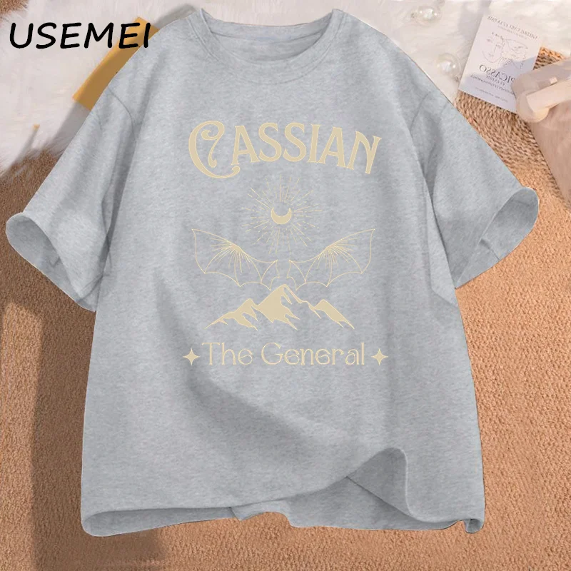 Cassian ACOTAR T Shirt Cotton Short Sleeve Illyrian Bat Boys Bookish Tshirt SJM Bookish Merch Grpahic T Shirts Vintage Clothing