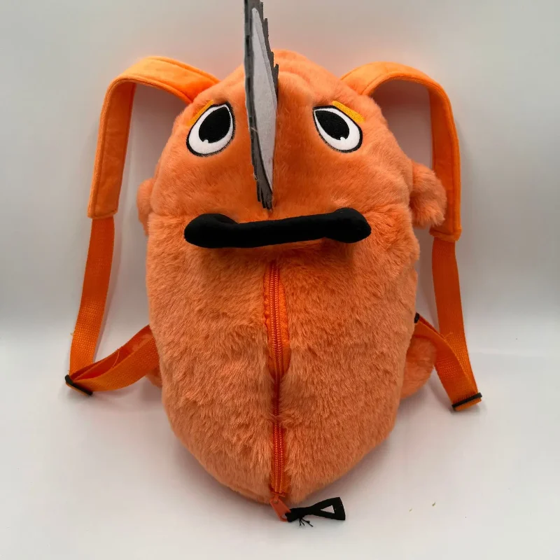 

Anime Orange Dog Plush Backpack Chainsaw Dog Stuffed Animal Doll Cosplay Storage Bags Halloween Birthday Party Kawaii Candy Bag