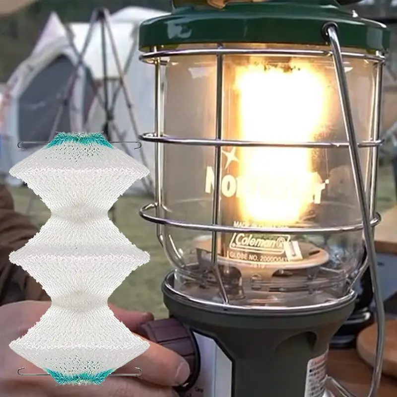 5pcs 70mm Camping Gas Lantern Mantles Cover Durable Gauze Mesh Light Safe Outdoor Tools Spare Parts Lampshade