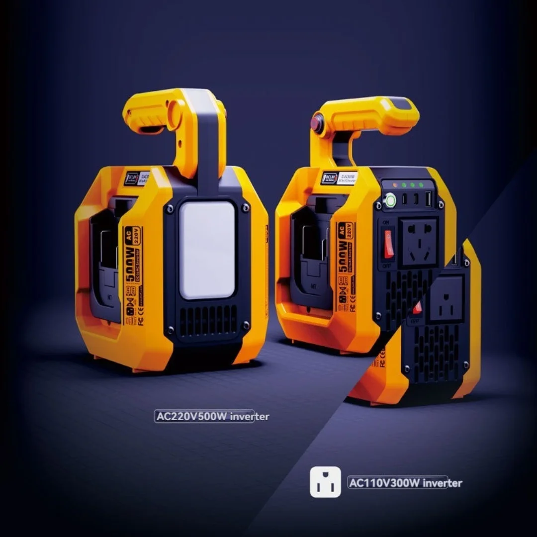 لبطارية ديوالت 20 فولت 14-21 فولت تيار مستمر إلى تيار متردد 220 فولت 500 وات عاكس طاقة ذكي USB محول جهد السيارة تعديل موجة جيبية #3