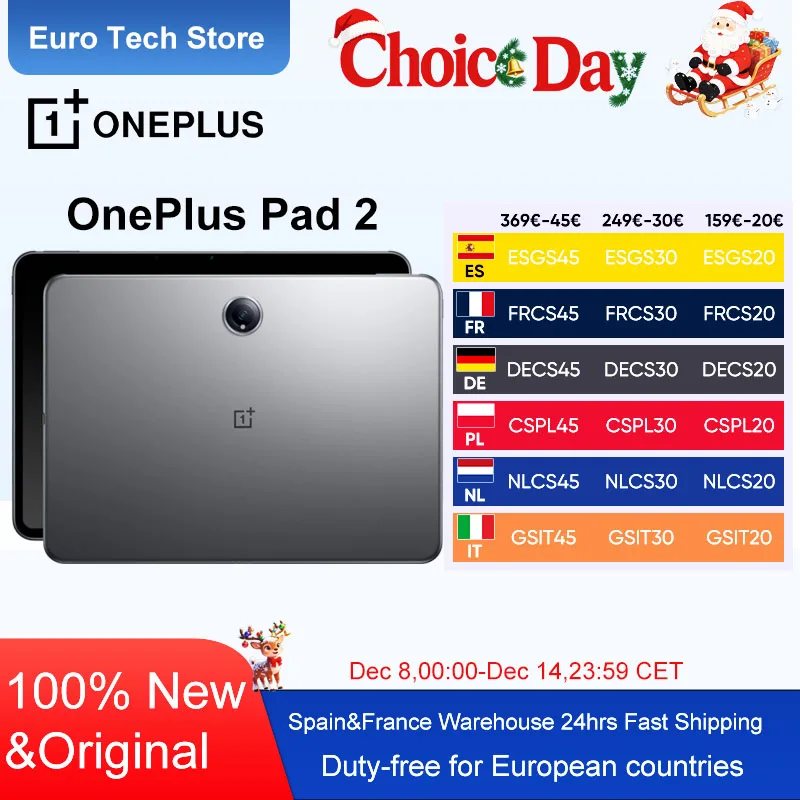 OnePlus Pad 2 Snapdragon 8 Gen 3 16GB + 512GB Stroage 12.1 ''144Hz écran 67W SUPERVOOC 13MP caméra OS 14.1 2024 Pad Android