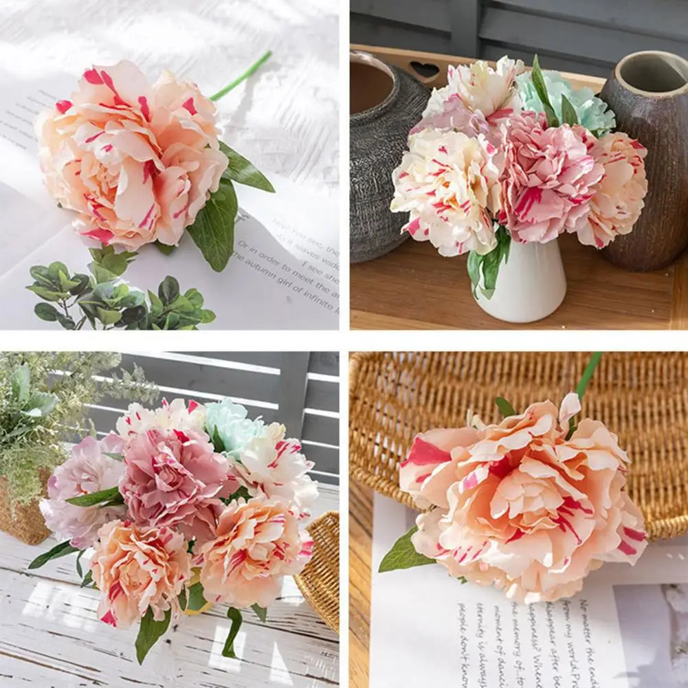 Patio Decoration Realistic Artificial Peony Flowers for Home Decoration Wedding Accessory Diy Projects Forever Blooming