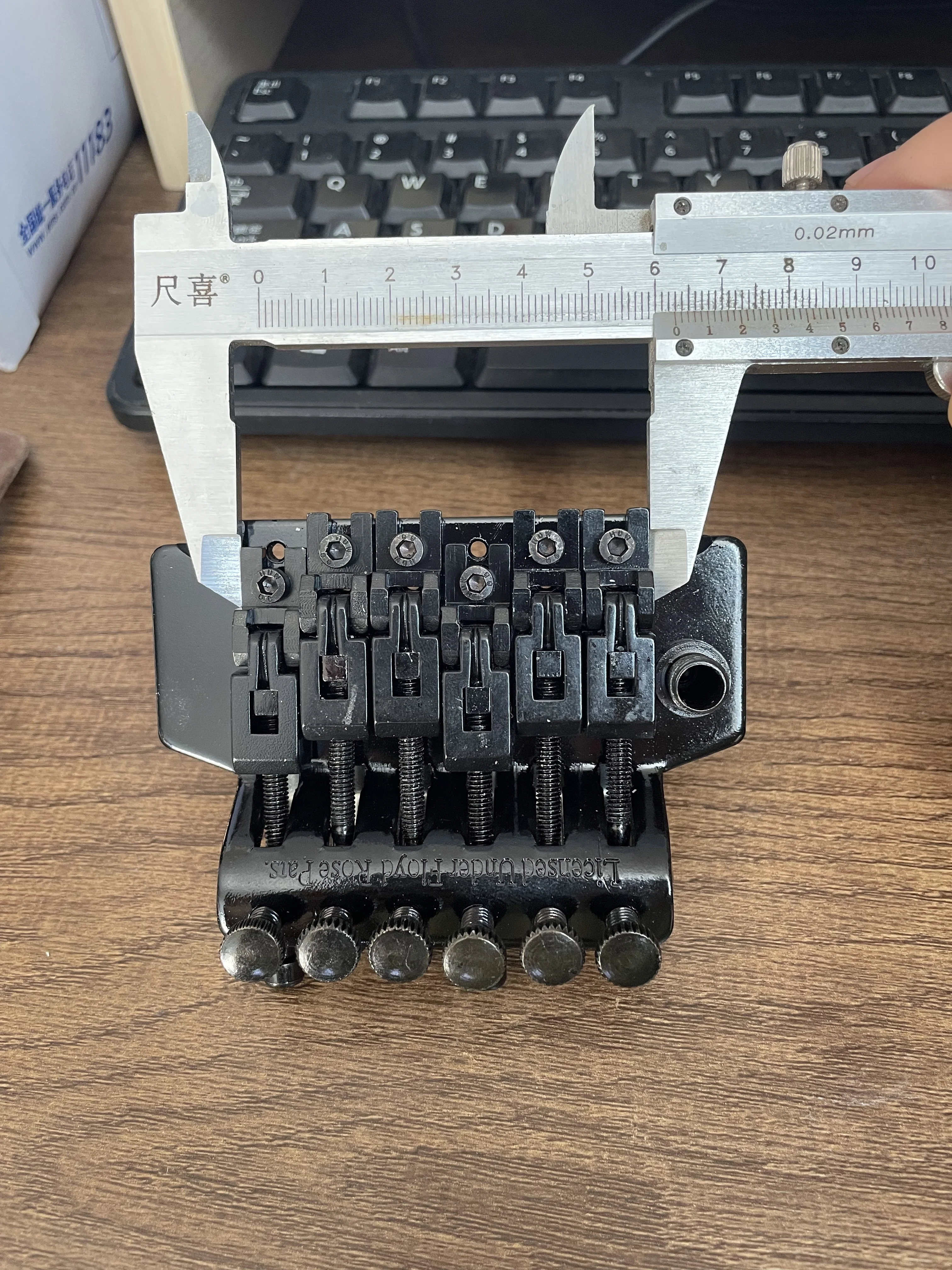 Double Locking Tremolo System Bridge for Electric Guitar Parts with Kits, Guitar Accessories, Black Floyd Rose, A Set