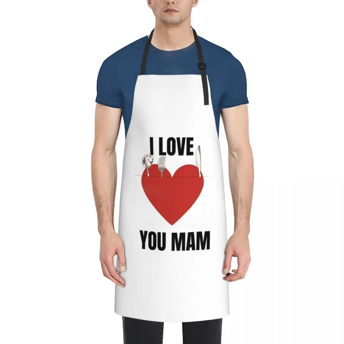 I love you mam Apron Kitchen For Man for home useful pieces Home And Kitchen Women's Dresses Apron