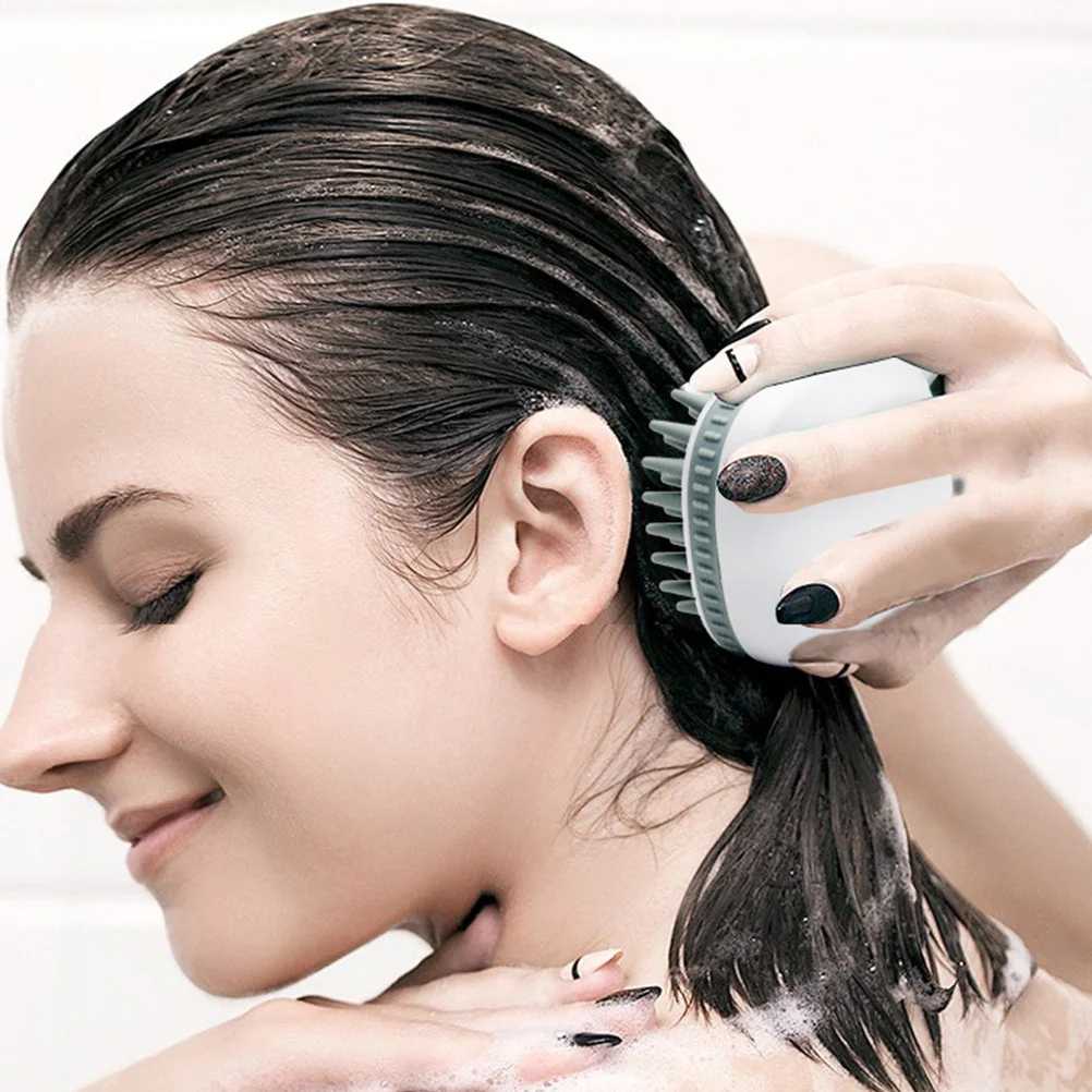 

2Pcs Hair Scalp Massager Brush Silicone Bristles Comfortable Massage for Sensitive Scalp Easy Storage with Lanyard Drying Hook