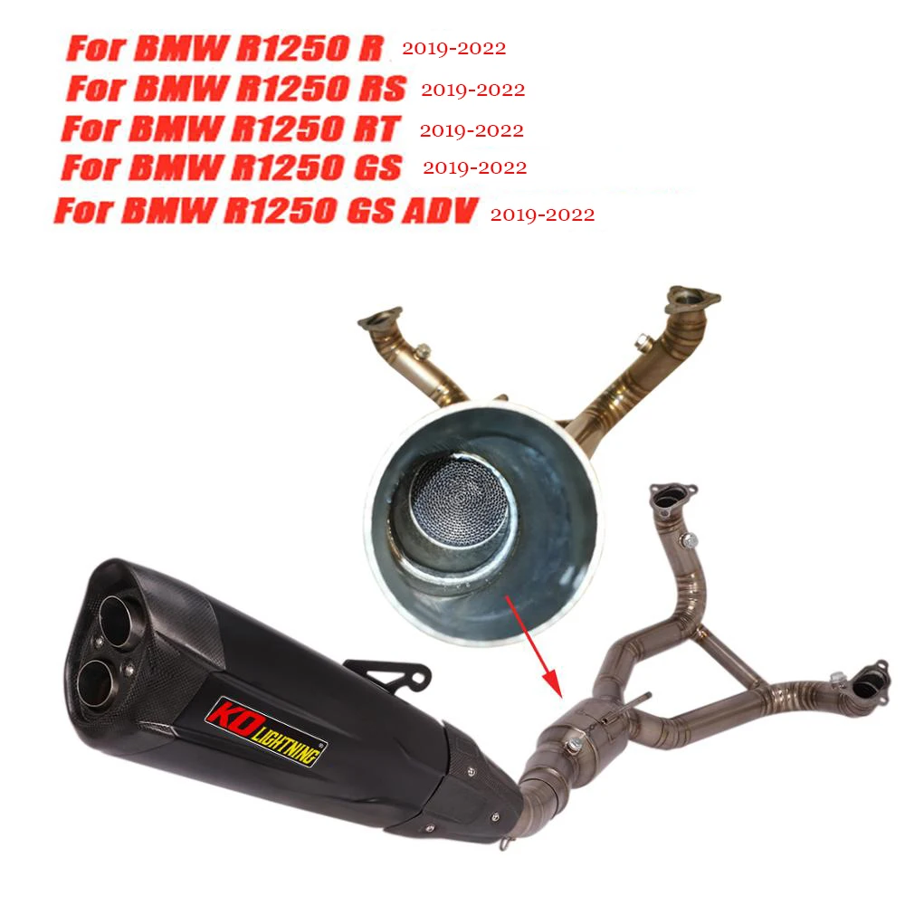 Full Exhaust System Refit Replace For BMW 1250GS 1250RT R1250R 1250RS 1250RT ADV 2019-2022 Motorcycle Front Middle Exhaust Pipe