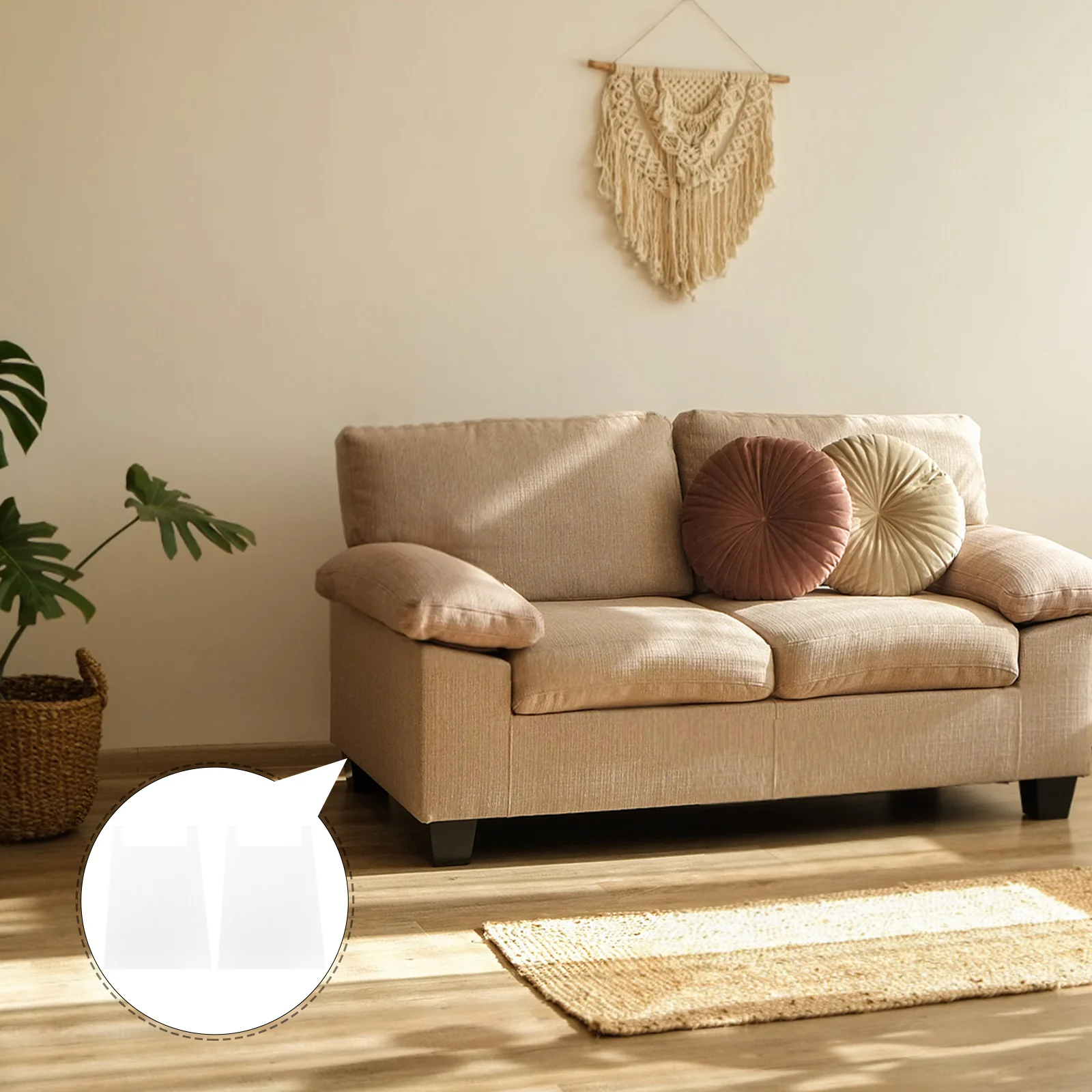 

2pcs Clear Sofa Wall Spacer Stopper Leg Spacer For Bed Couch Transparent Wall Protector Fire Risk Outlet