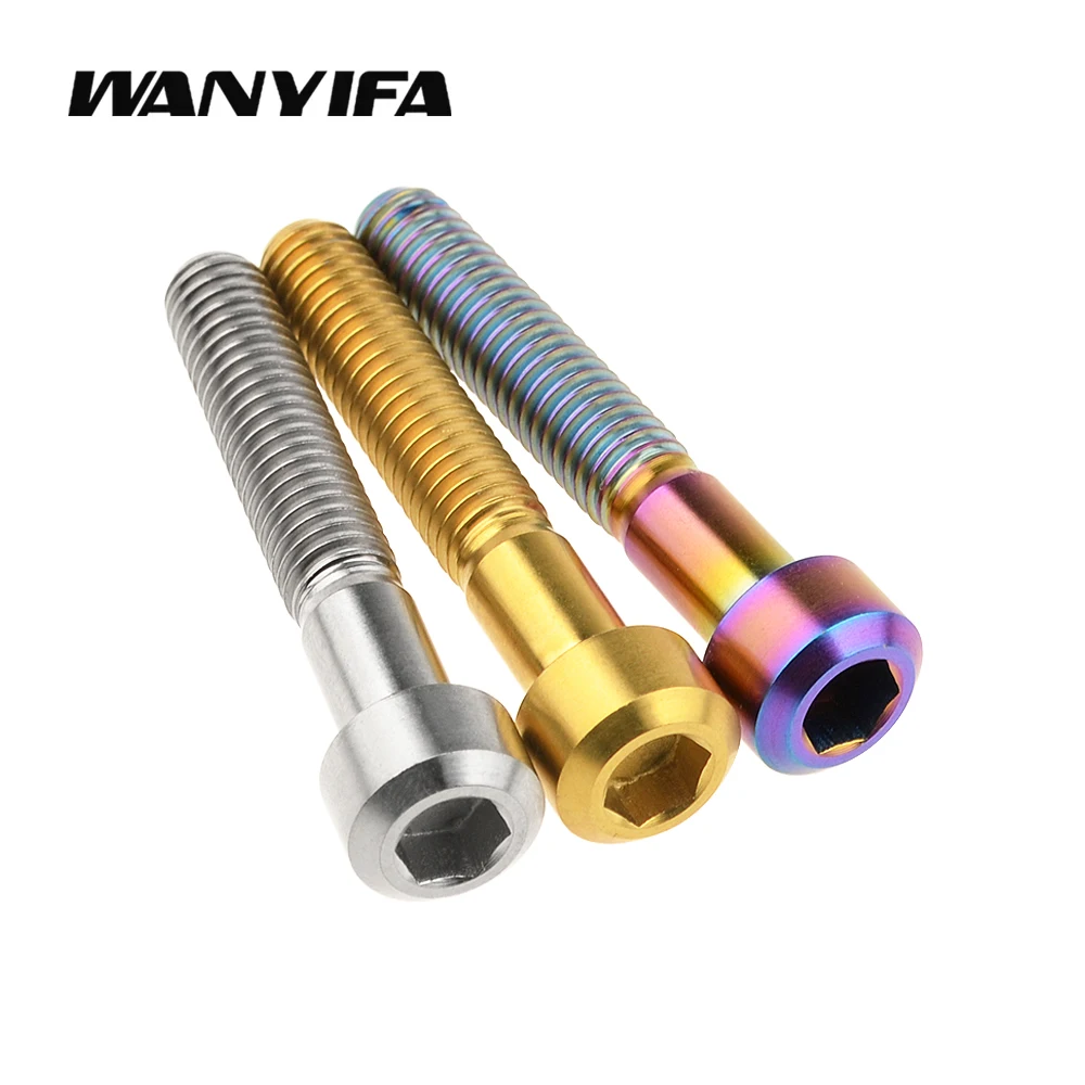 Wanyifa Bicycle Screw M6x20 35mm Titanium Bolt Column Head Mountain Bicycle Brake Handle Fixing Accessory