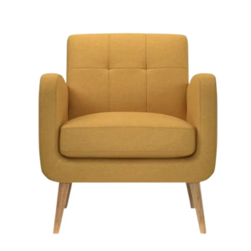 

Living room wooden convertible fabric sofa single seat