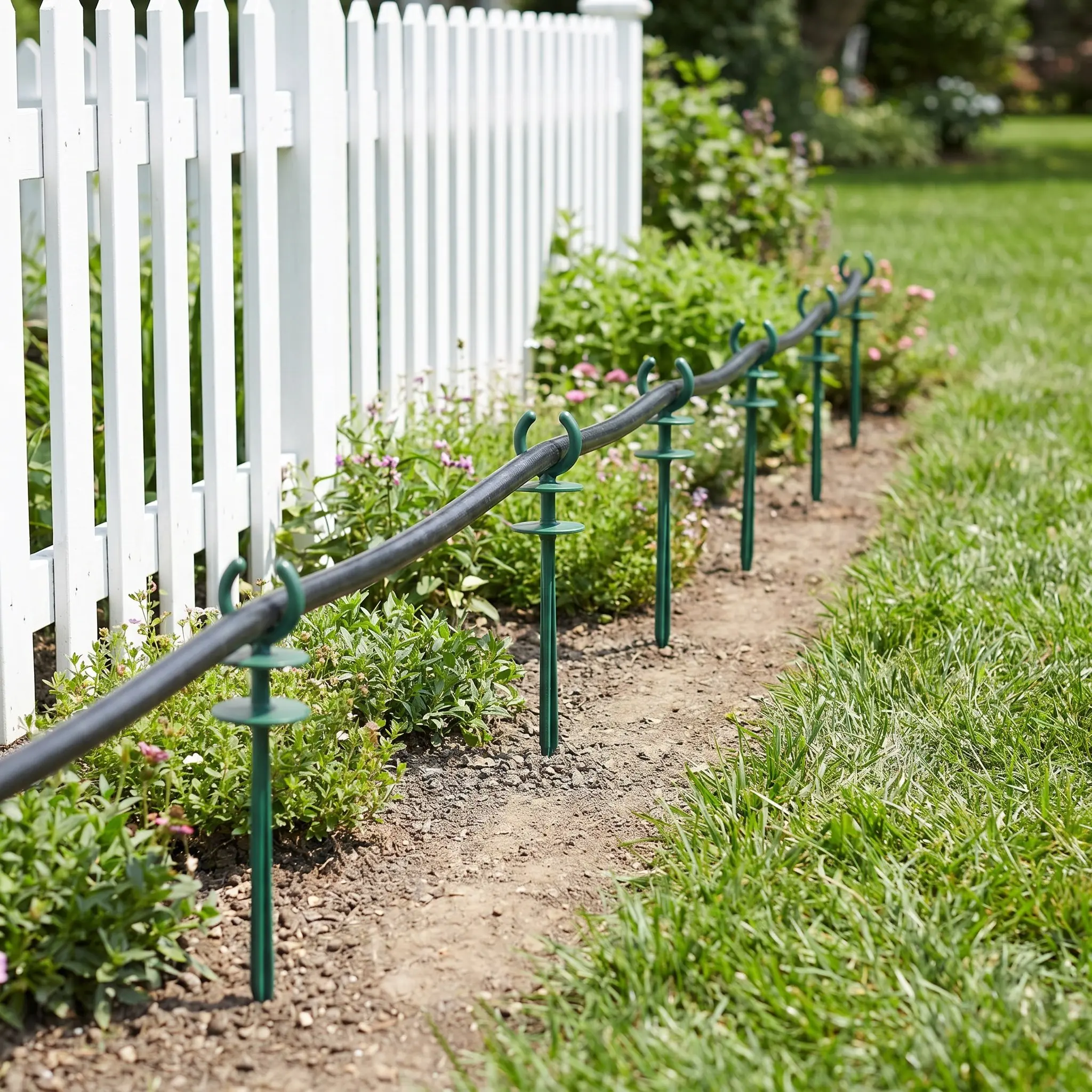 10PCS Garden Hose Guide Holder Outdoor Hose Guide Stakes Guard Bracket Support Nails Tools for Irrigation and Sprinkler Plants