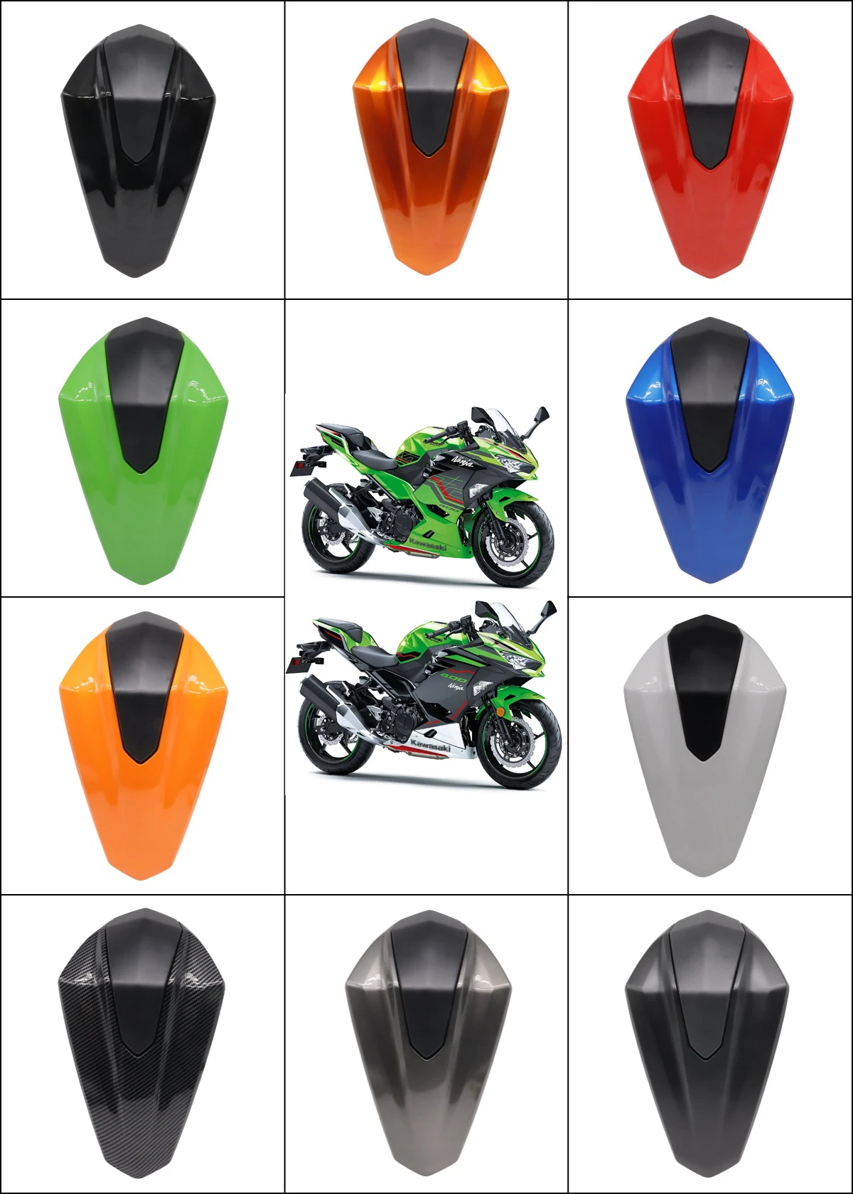 

2023 New for ninja400 Accessories Motorcycles Rear Seat Cover Cowl Solo Seat For KAWASAKI NINJA 400 Z400 ABS KRT EX400 2017-2022