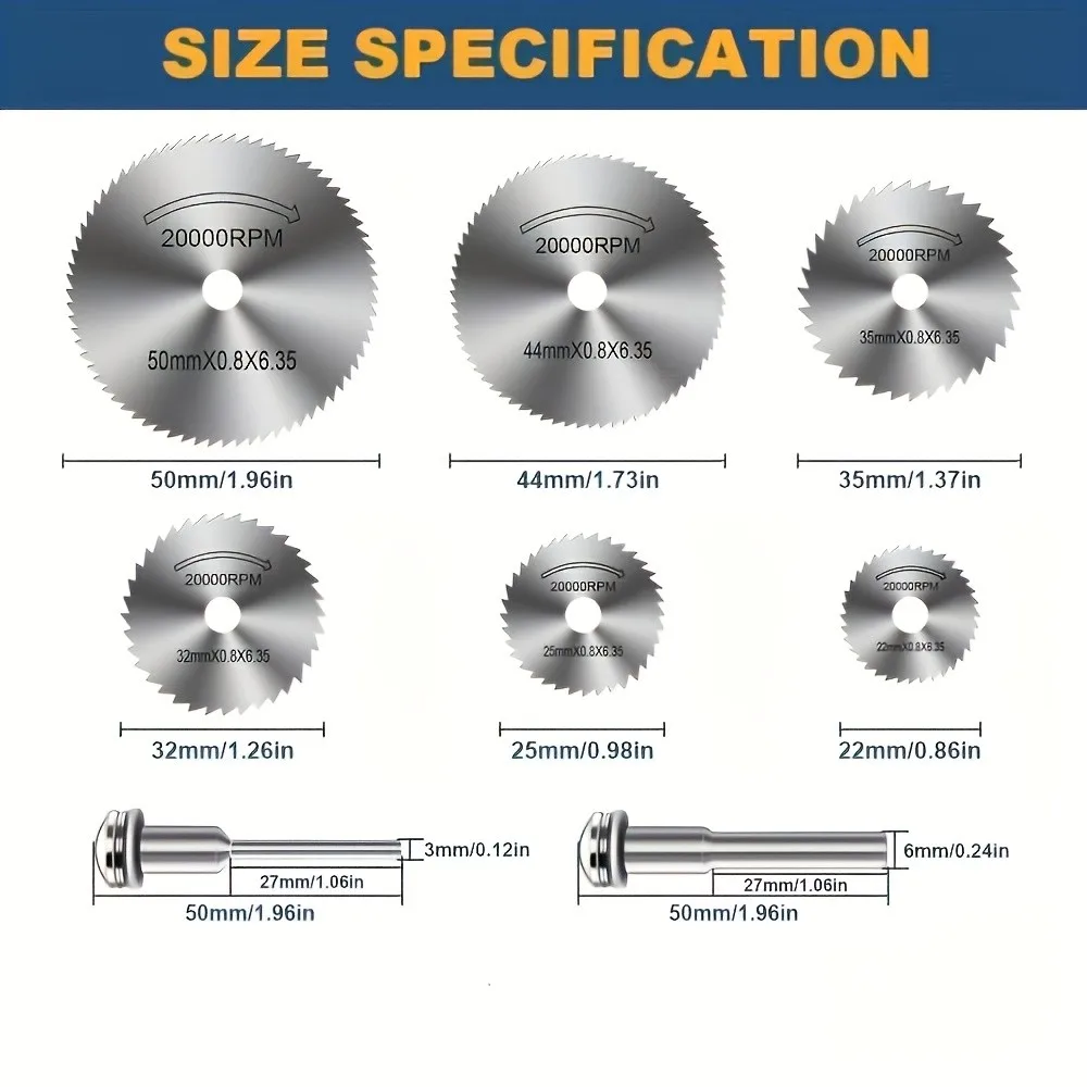 High Speed Steel Cutting Blade Set, Suitable for Drill Bits and Rotating Tools, Heavy-Duty High-Speed Steel Saw Blades view 5