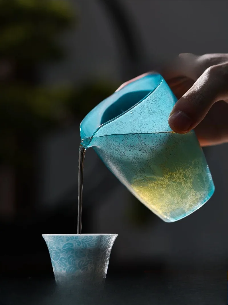 Glass handmade glazed fair cup creative tea set tea dispenser tea accessories