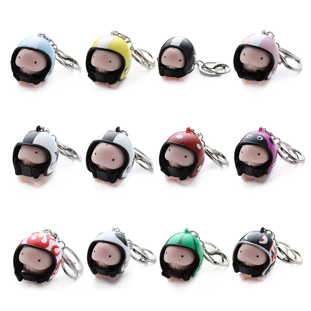 Five-stars Shape Helmets Keychain Fashion Key Ring Bag Pendant Keys Organizer Trinket Dingding Toys Ornament Accessories