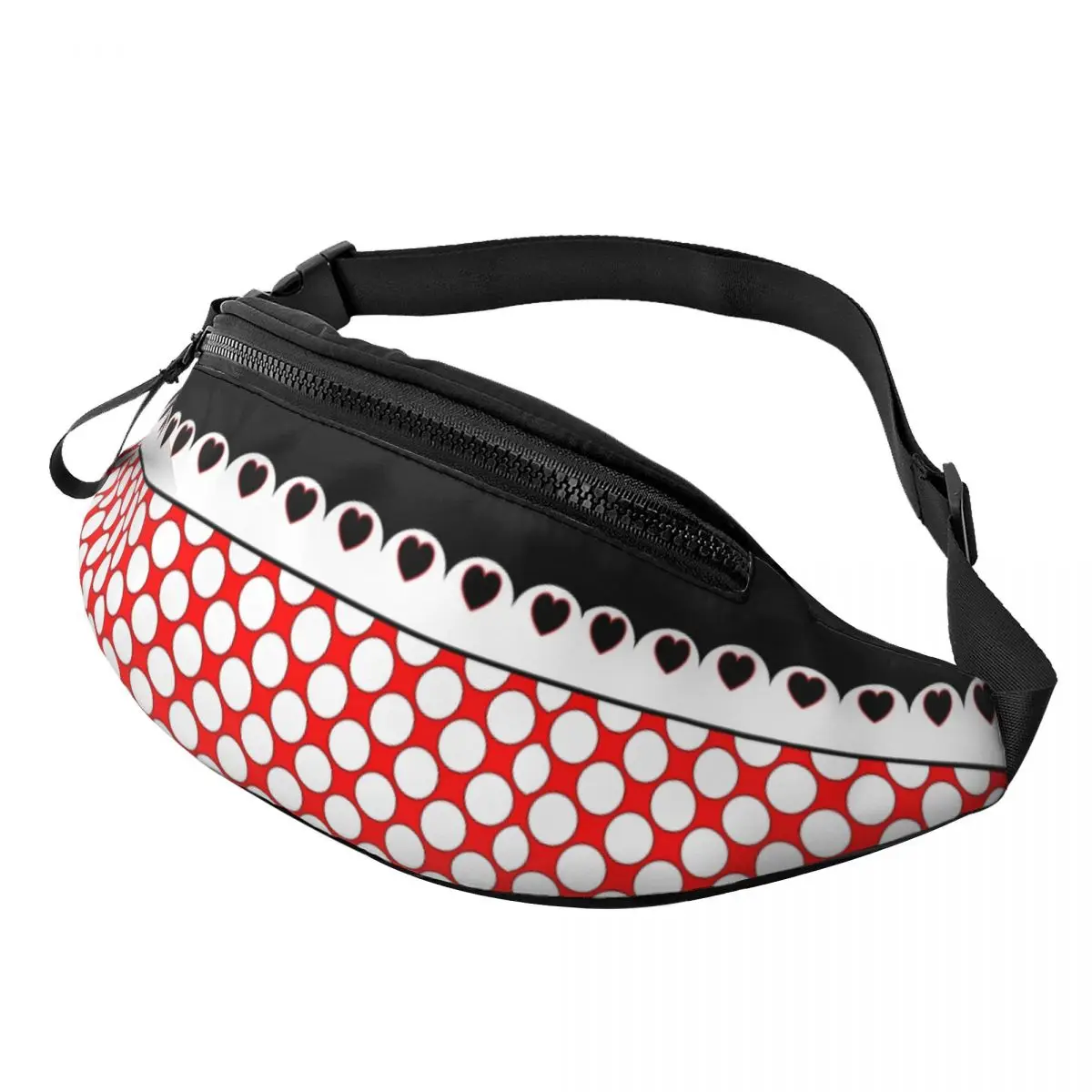 

Custom Cartoon Minnie Mouse Animated Fanny Pack Men Women Casual Polkadots Crossbody Waist Bag Travel Cycling Phone Money Pouch