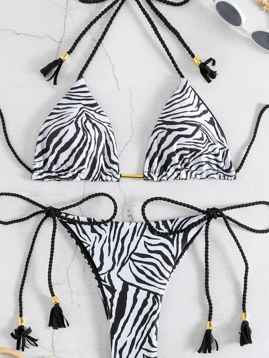 

2026 Halter Bikinis Women Swimsuit New Sexy Swimwear String Bikini Set Brazilian Biquini Micro Female Beachwear Party Wear