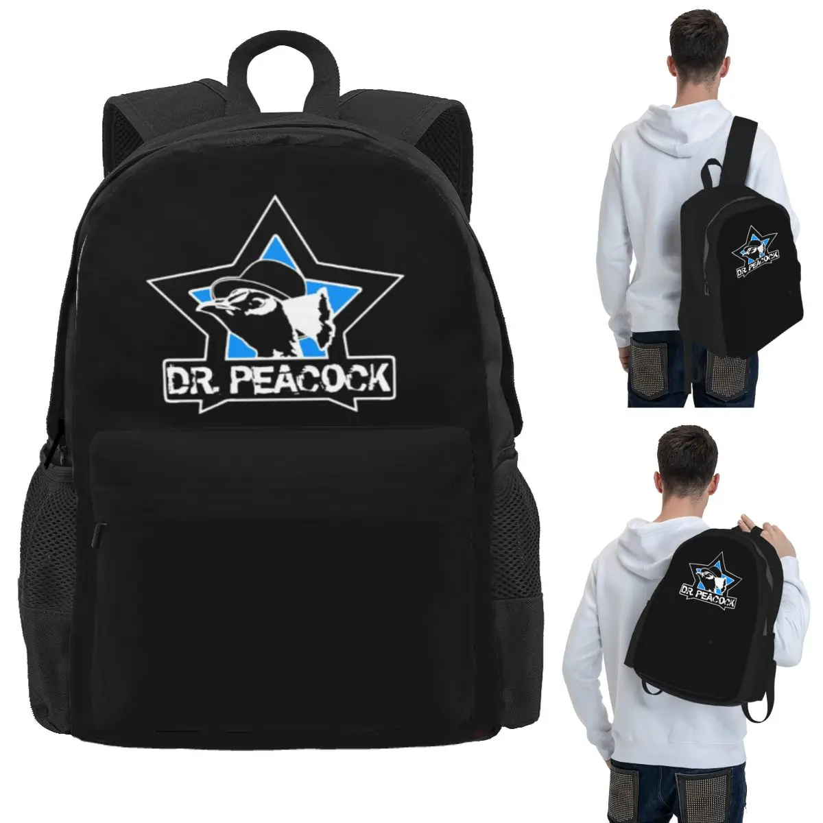 

Dr. Peacock Student Backpack School Bag Hiking Travel Daypack for Men Women Bookbag Shoulder Bags