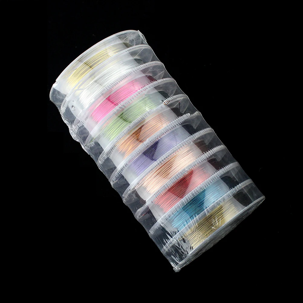 

10 Rolls Assorted Color Flexible Copper Wire Ductile Metal Beading Jewelry Crafting Floral Arranging Hat Improvement