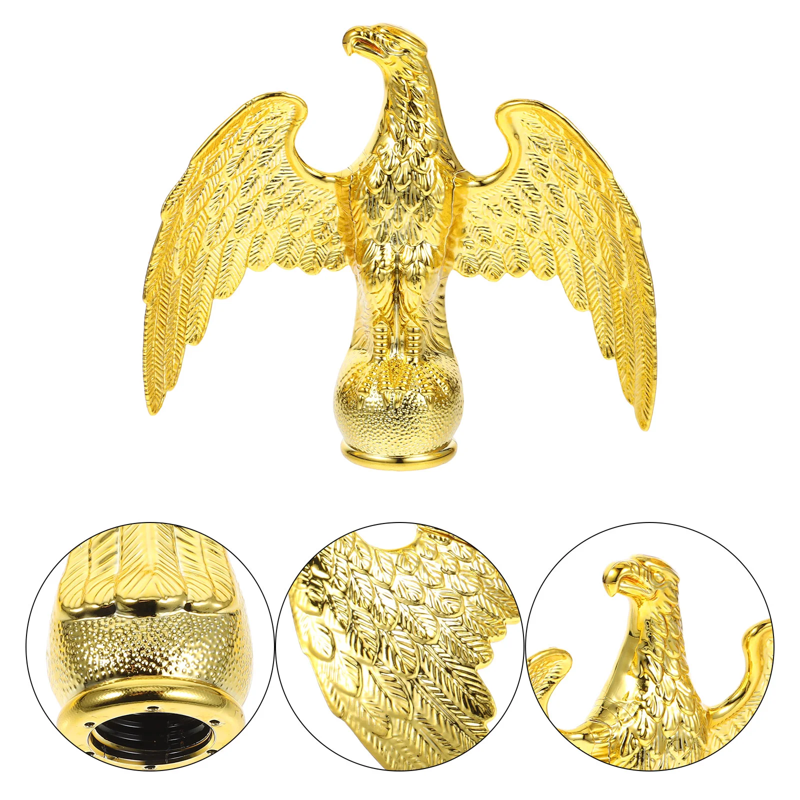 

Flagpole Eagle Head Finial Topper Diagonal Insertion Plastic for Ornament Garden