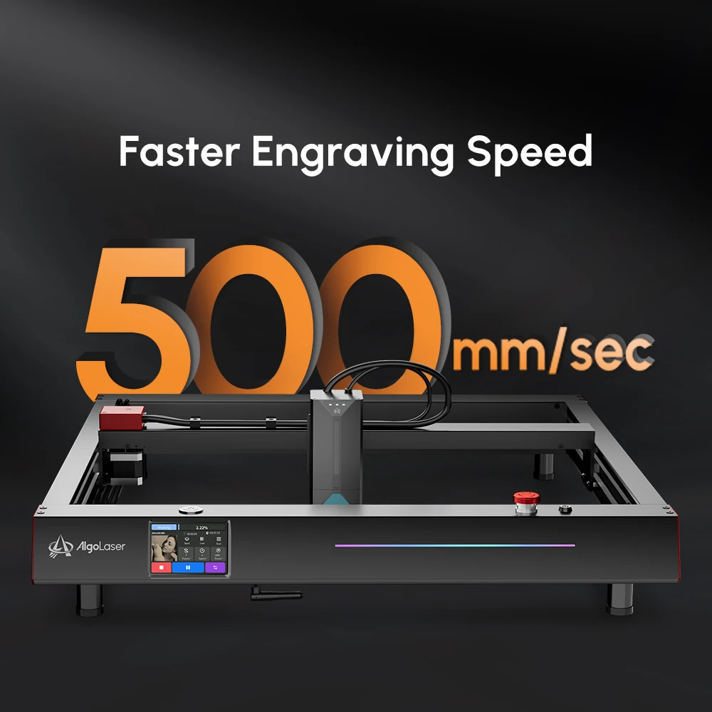 Commercial 22W Laser Engraving Cutting Machine With Offline Control Screen 5G Wifi Rotary Chuck Air Pump Delta Cutter Engraver