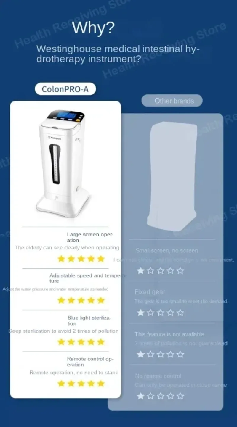 آلة تنظيف السموم للري القولوني سعة 2 لتر، جهاز العلاج المائي للقولون المحمول