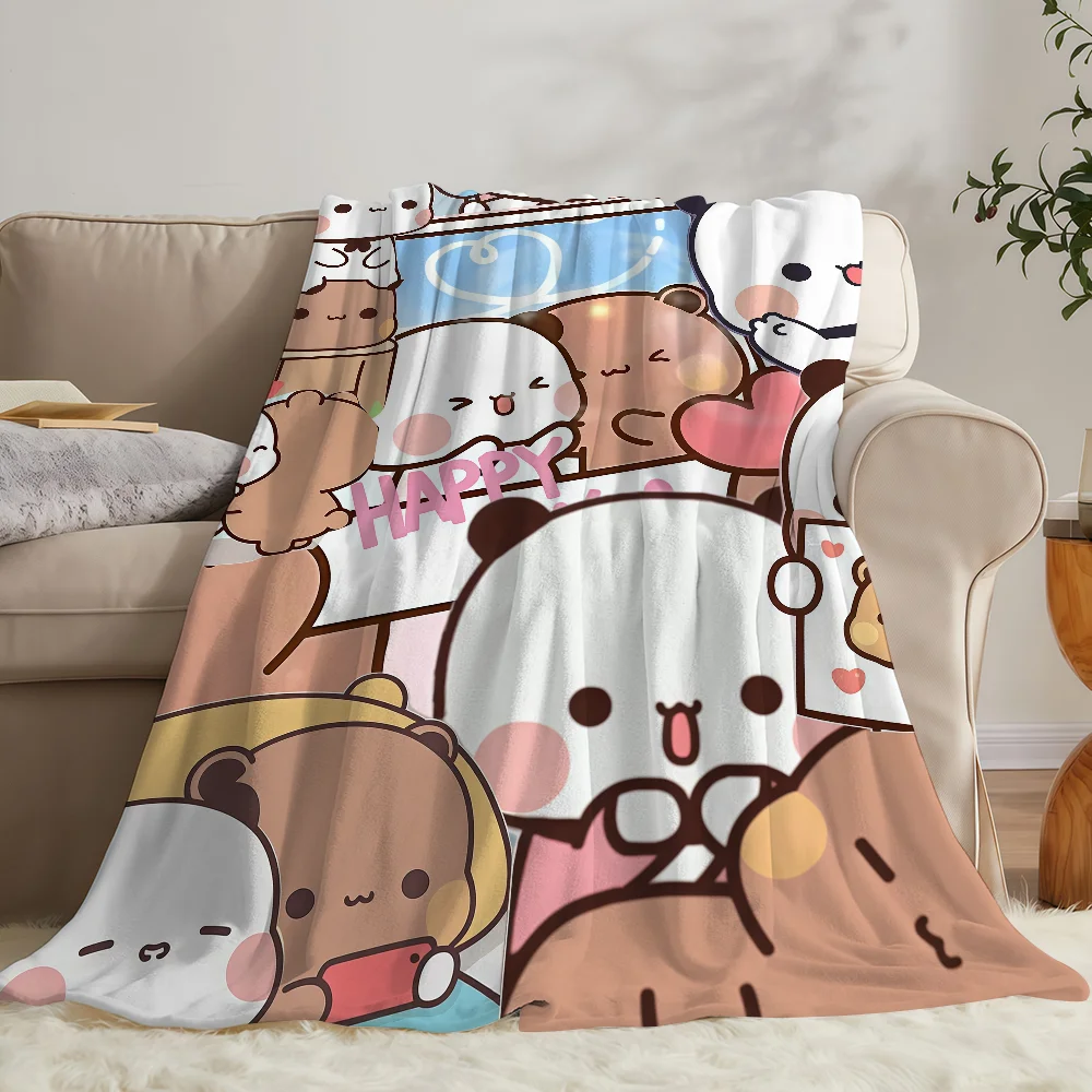 Cartoon B-Bubu n D-Dudu Cute Blanket Warm Fuzzy Plush Throw Comfortable Skin Friendly Soft Sofa Living Room Bed Bedspread 3