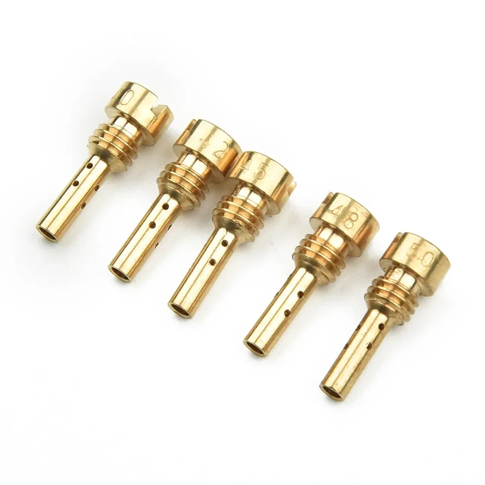 5PCS Motorcycle Carburetor Slow Pilot Injection 4.5mm For Keihin CV CVK FCE CARB N424-25 Nozzle Size 31 33 34 37 39 41 43 44 46