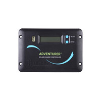 Renogy Adventurer-Li 30A Solar Controller - Flush Mount Design for RV/Camper Walls, 12V/24V Auto PWM Charger, LCD Display