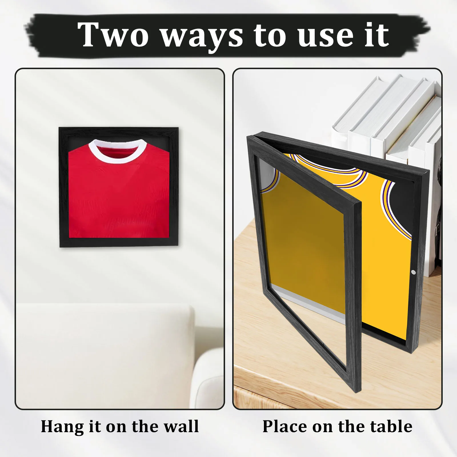 Wood Jersey Display Frame for T-Shirt Memorabilia