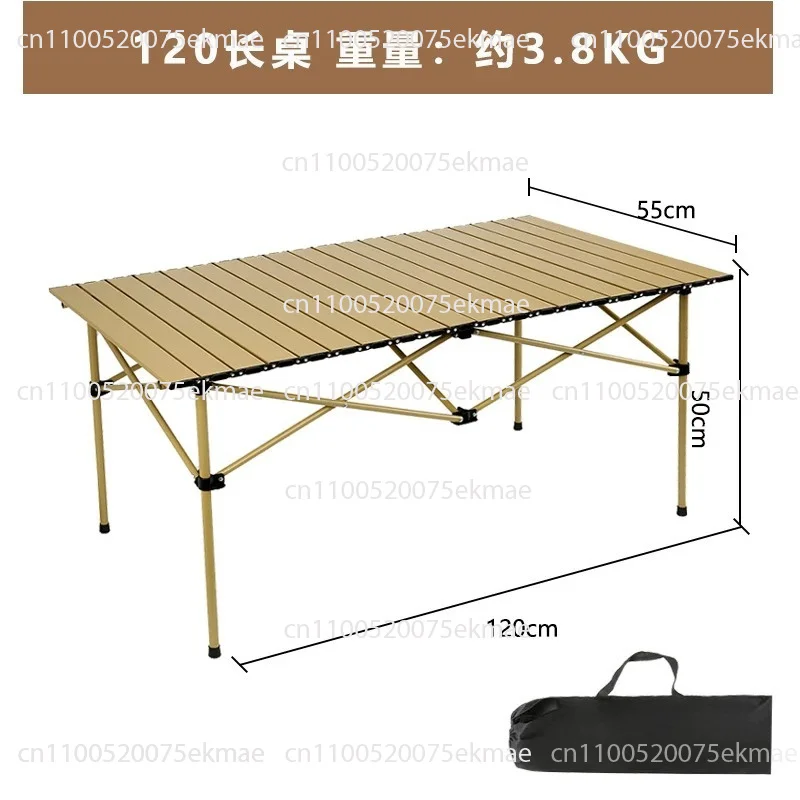 Foldable Camping Roll Table Portable Picnic Desk For Barbecue Activities