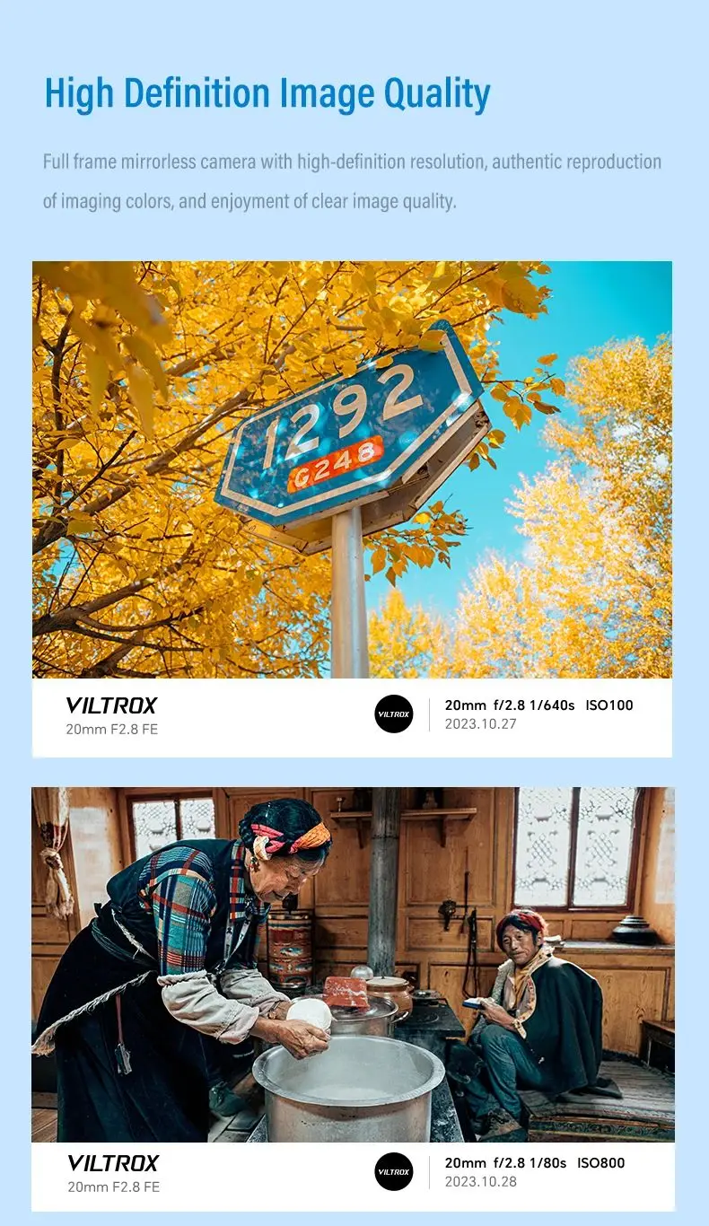 Viltrox 20 مللي متر F2.8 التركيز التلقائي كامل الإطار عدسة زاوية واسعة للغاية لسوني E-mount لعدسة كاميرات Nikon Z Mount