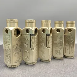 Elegant collectible handmade quality original copper fine carving high-end brass irregular classic lighter