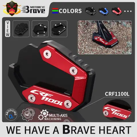혼다 아프리카 트윈 CRF1100L CRF1100 L 2019 2020 2021 2022 킥스탠드 CNC 풋 사이드 스탠드 익스텐션 베이스 확대기 플레이트 패드