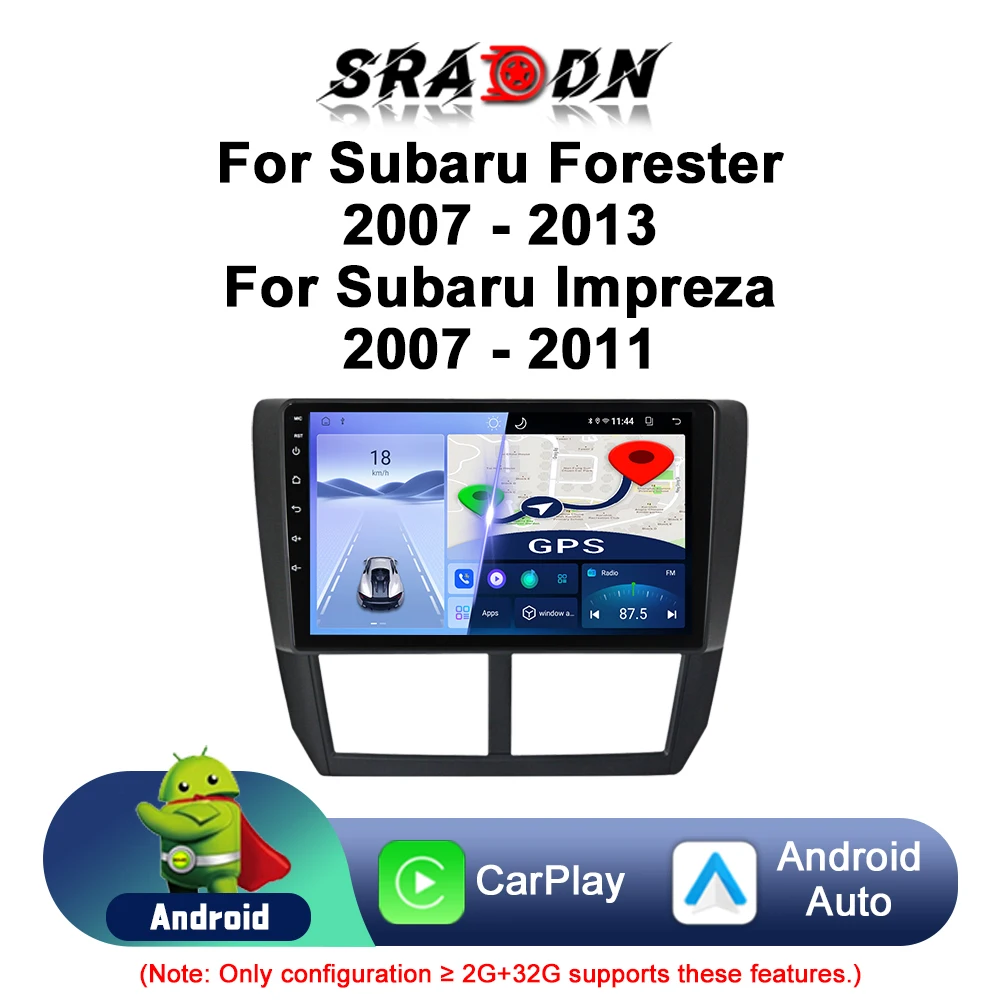 

For Subaru Forester 3 2007-2013 Impreza Android Car Radio Automotive Multimedia Player Navigation GPS Carplay Screen Auto Stereo