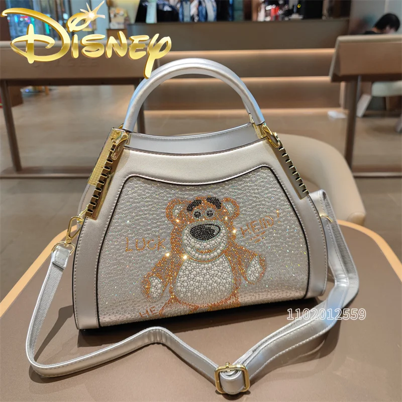 

Новая женская сумка с клубничным медведем Disney, роскошная брендовая женская сумка на плечо с бриллиантами, женская сумка с героями мультфильмов, высокое качество